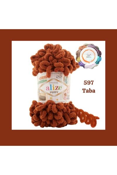 Alize Puffy El Örgü Ipliği BÜYÜK İLMEK (TEKLİ) - 100 Gr. 9 Mt. Parmak İpi, Battaniye İpi