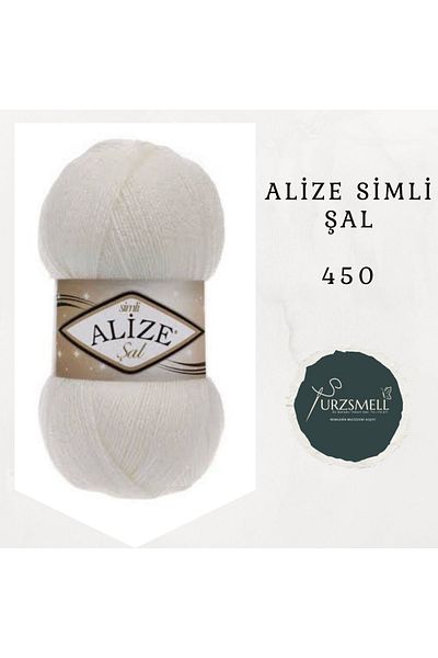 Alize Ață de tricotat manuală cu sclipici (singură) 100 Gr. 460 Mt. Ață de tricotat clasică, cardigan, papuci, pulover, ață de tricotat vestă