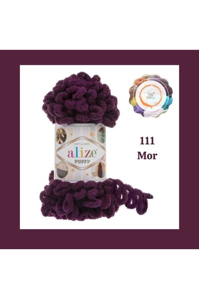 Alize Puffy El Örgü İpliği (Tekli) - 100 Gr. 9 Mt. Parmak İpi, Panduf Battani...