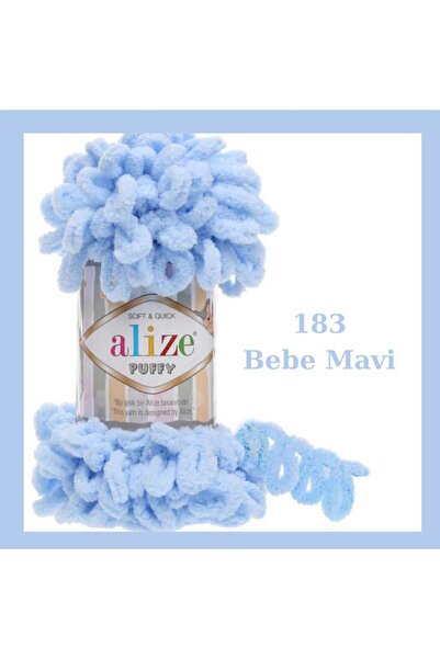 Alize Puffy El Örgü İpliği (Tekli) - 100 Gr. 9 Mt. Parmak İpi, Panduf Battaniye İpi, Atkı Hırka İpi