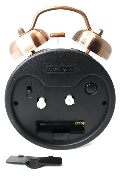 Jetcom Gold Renk Çalar Saat Büyük Boy Işıklı Ve Alarmlı Masa Saati