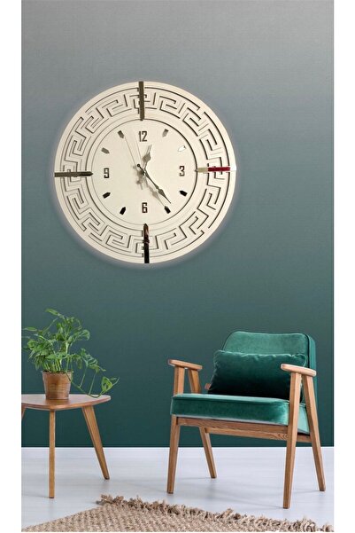 Ste Desing Dekoratif Ahşap Duvar Saati, Duvar Saati, Ahşap Saat, Wall Clock, Wall Decor