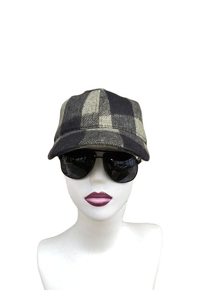 BY SCK Lumberjack Fabric Unisex Cap Hat Beret