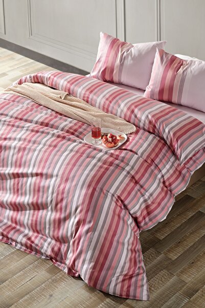 Doqu Home طقم غطاء لحاف ستان مايسترو مزدوج - بودرة