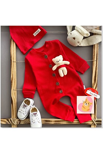 Genel Markalar Nomiro-ahşap Düğmeli Ayıcık Oyuncaklı Fitilli Şapkalı Bebek Tu...