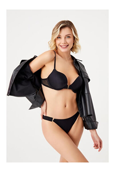 Cansoy Nirvana Violet V Detaylı Destekli Sütyen Takımı