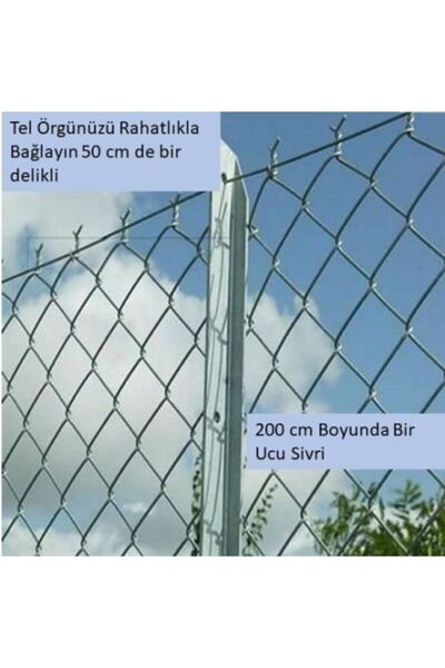 Akdeniz Bahçe Çit Direği Köşebent Direk Bahçe Tel Örgü Direği 2 Metre Çit Direği