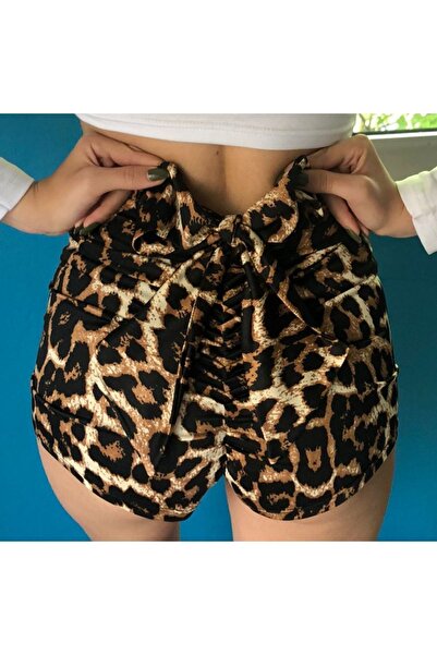 Rosy Live in style Leopard Ugen Chest Bustier Compression Bow Shorts Set