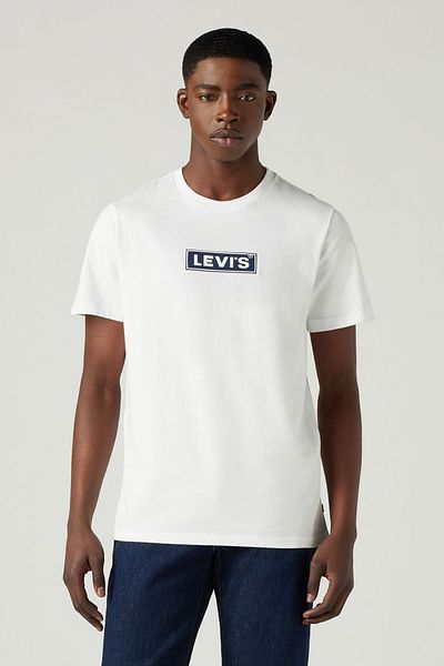 Levi's Ανδρικό λευκό μπλουζάκι - Κανονική εκτύπωση, RELAXED FIT, Μπλουζάκι, Μέγεθος XL 16143-1520_SS
