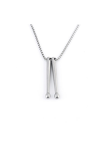 Herşey Nota قلادة طبلة مع سلسلة فولاذية للرجال والنساء