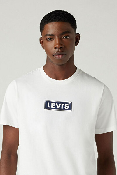 Levi's Men's White T-Shirt - Regular Print, Relaxed Fit, Tee Pad, Size XL 16143-1520_Ss