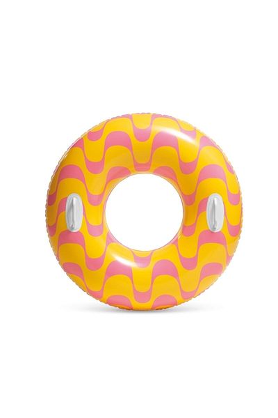 Intex 91 cm Wavy Bagel with Holder - Inflatable Sea Ring
