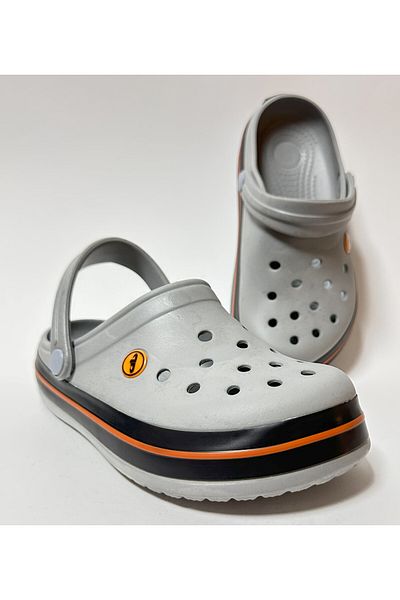 AkınalBella Papuci pentru copii, unisex, gri-negru, pentru interior, cu potrivire apropiată - pentru piscină, plajă, școală, cămin, muncă, casă și stradă