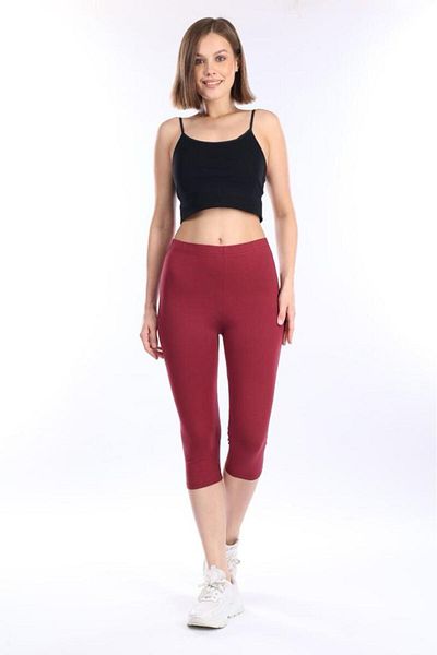 Tight Lady Colanți Capri sub genunchi din bumbac pieptănat din lycra de calitate superioară, talie înaltă