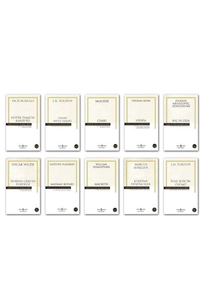 TÜRKİYE İŞ BANKASI KÜLTÜR YAYINLARI Hasan Ali Yücel Dünya Klasikleri Set 10 Kitap Dünya Edebiyatı - Tolstoy - Victor Hugo - Dostoyevski