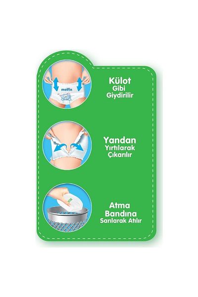 Molfix Baby Diaper Size:4 (9-14kg), 90 Pieces Jumbo Fırsat Pk Panties