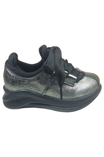 grafen Heart Heeled Orthopedic Girl's Sports Shoes - Platinum Patent Leather