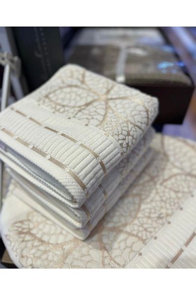 Nurpak Σετ πετσετών 50x90 Ottoman Velvet Jacquard 3 τεμαχίων
