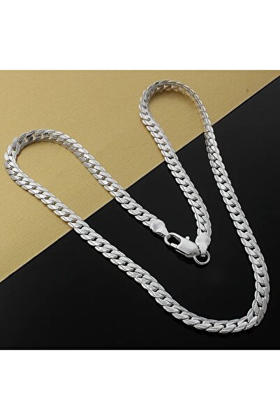 canaygun Unisex Gümüş Kolye Ve Bileklik 5 Mm