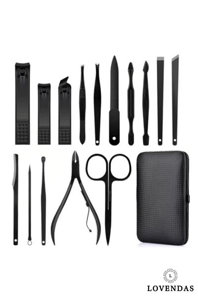 Lovendas 17 Piece Professional Manicure Set - With Pedicure and Care Effect