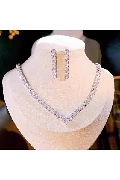 muptejewelry Su Yolu Set Takım Abiye Set Gerdanlık