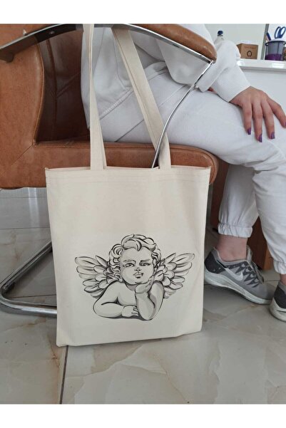 bezçantadünyası Raw Angel Figured Women's Cloth Bag