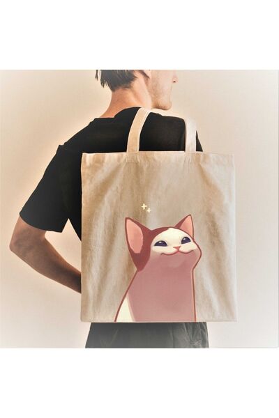 bezçantadünyası Cat Lover Ham Bez Çanta