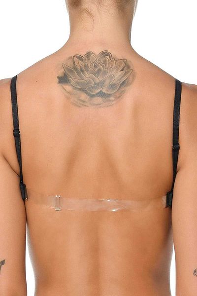 Orkide Strapless Padded Back Transparent Bra 2850 Black 85B