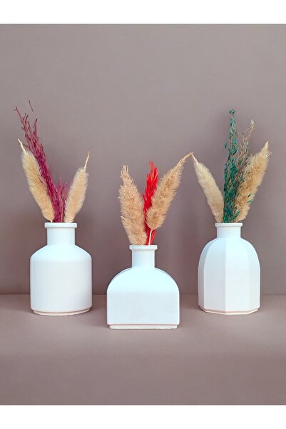 BSG HOME مجموعة مزهرية ديكور بيضاء حديثة