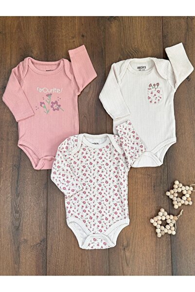 Bolly Baby طقم ملابس داخلية للفتيات حديثي الولادة من القطن العضوي مكون من 3 قطع