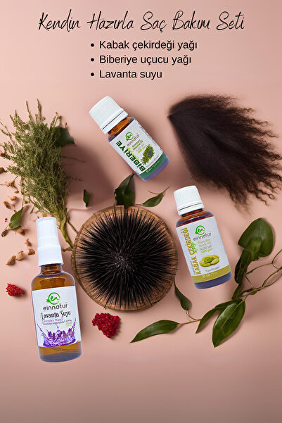 EinNatur Doğal Saç Bakımı, Dökülen Saçlar, Lavanta Suyu, Biberiye Uçucu Yağı,...