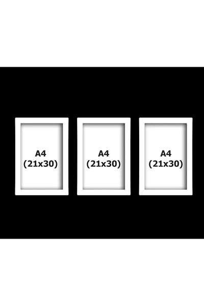 BELLO ART A4 (21x30) Pachet de 3 - Cadru Document Servietă Diploma Certificat Poster Imagine BelloArt
