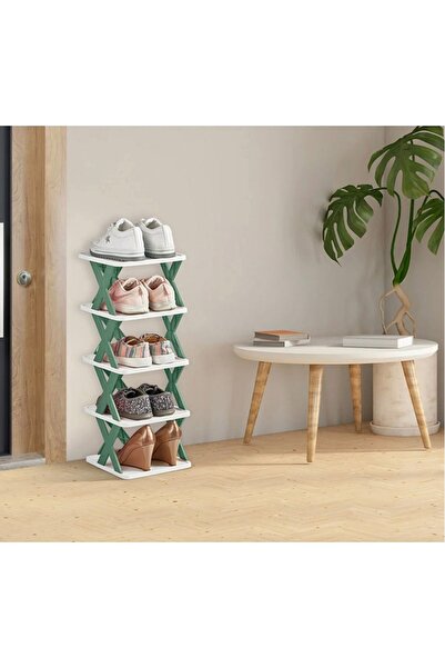 Panoramas Home Yeşil X Model Organizer Banyo Havluluğu Mutfak Erzaklık Ayakka...