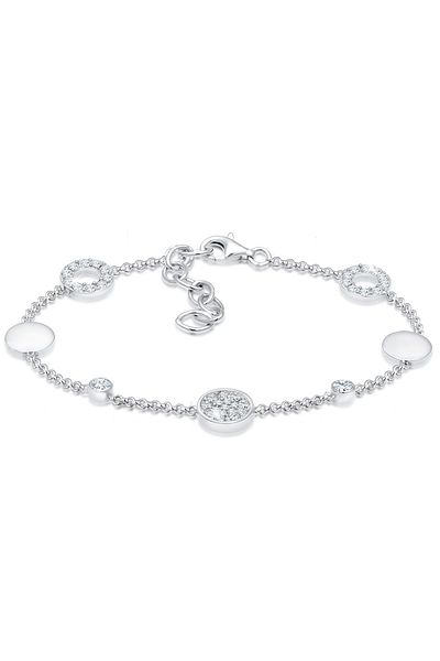 ELLI Armband Kreis Plättchen Kristalle 925 Silber