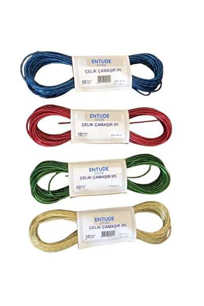 Entude Steel Lanyard Laundry - 10 meters 3 pieces, Durable and Long Lasting