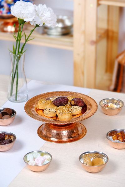 GÜR BAKIR Copper Footed Candy Bowl Treatment