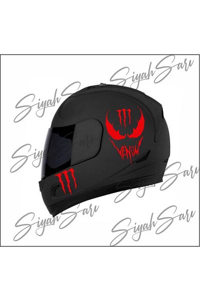 S&S HEDİYELİK EŞYA Venom Monster Helmet Sticker Tank Cover Car Vehicle Auto Automobile Motor Bike motor Sticker