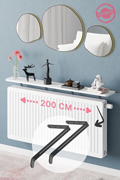 lefty Montajsız Petek Üstü Uçan Raf Dresuar Kalorifer Peteği Rafı Kitaplık 20...