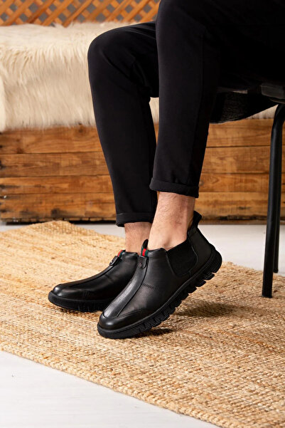 JAMES FRANCO Erkek Kışlık Hakiki Deri Siyah Casual Ayakkabı Yenilikçi Tarzıyla Şıklığı Ve Konforu Bir Arada Sunar