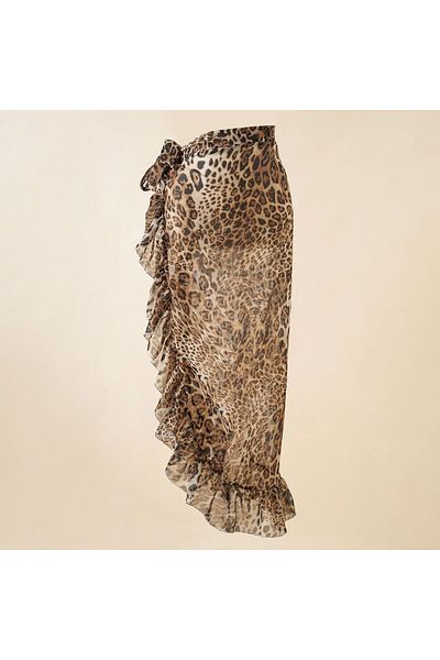ZEKAS FASHION Fullia Leopard Pareo Skirt