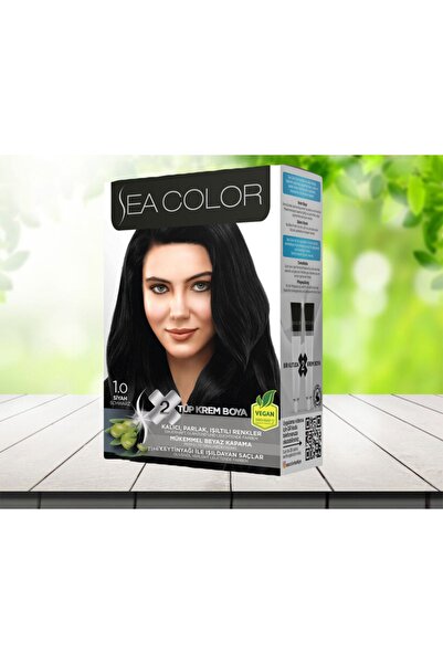 Sea Color 2'li Krem Saç Boyası 1/0 Siyah 2 Set