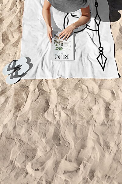 Walltage Lioness Patterned Beach Towel - 75cm X 150cm