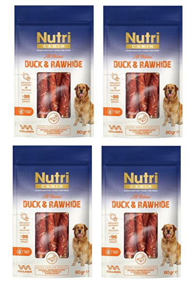 Nutri Canin Rawhide Kemik Ördekli Köpek Ödülü 80 Gr. X 4 Adet