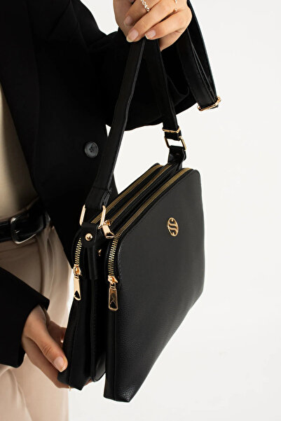 HEBBS حقيبة كتف نسائية من الجلد الصناعي بحزام متقاطع قابل للتعديل مع 4 أقسام ...