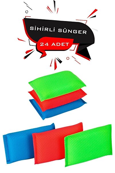 Ekiz 24 Adet Petek Dokulu Sihirli Bulaşık Süngeri