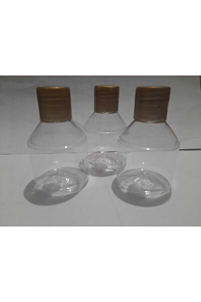 KAYAPETLASTİK 50 Adet Mini Boş Plastik Pet Şişe Damacana Şişe Kapak.şampuan Duş Jeli Saç Kremi Kuaför Otel Tipi