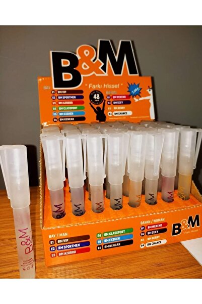 B&M 192 Adet Erkek Kadın Kalem Parfüm 4 Paket 48'li