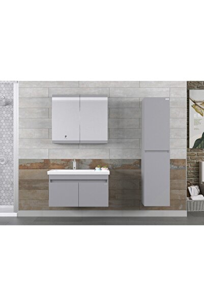 Pierre Cardin Winter 85cm Mat Antrasit Banyo Dolabı