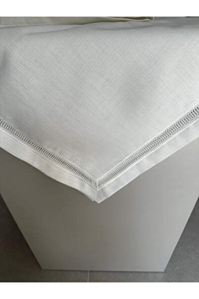 NURHAN HOME COLLECTION مفرش طاولة من قماش الكتان لـ 12 شخصًا