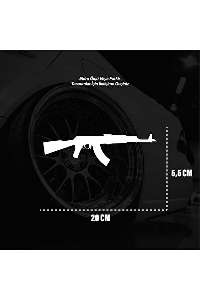 ARONA Keleş Araba Sticker Beyaz Renk Evrensel Sticker Dekor Etiket Modeli